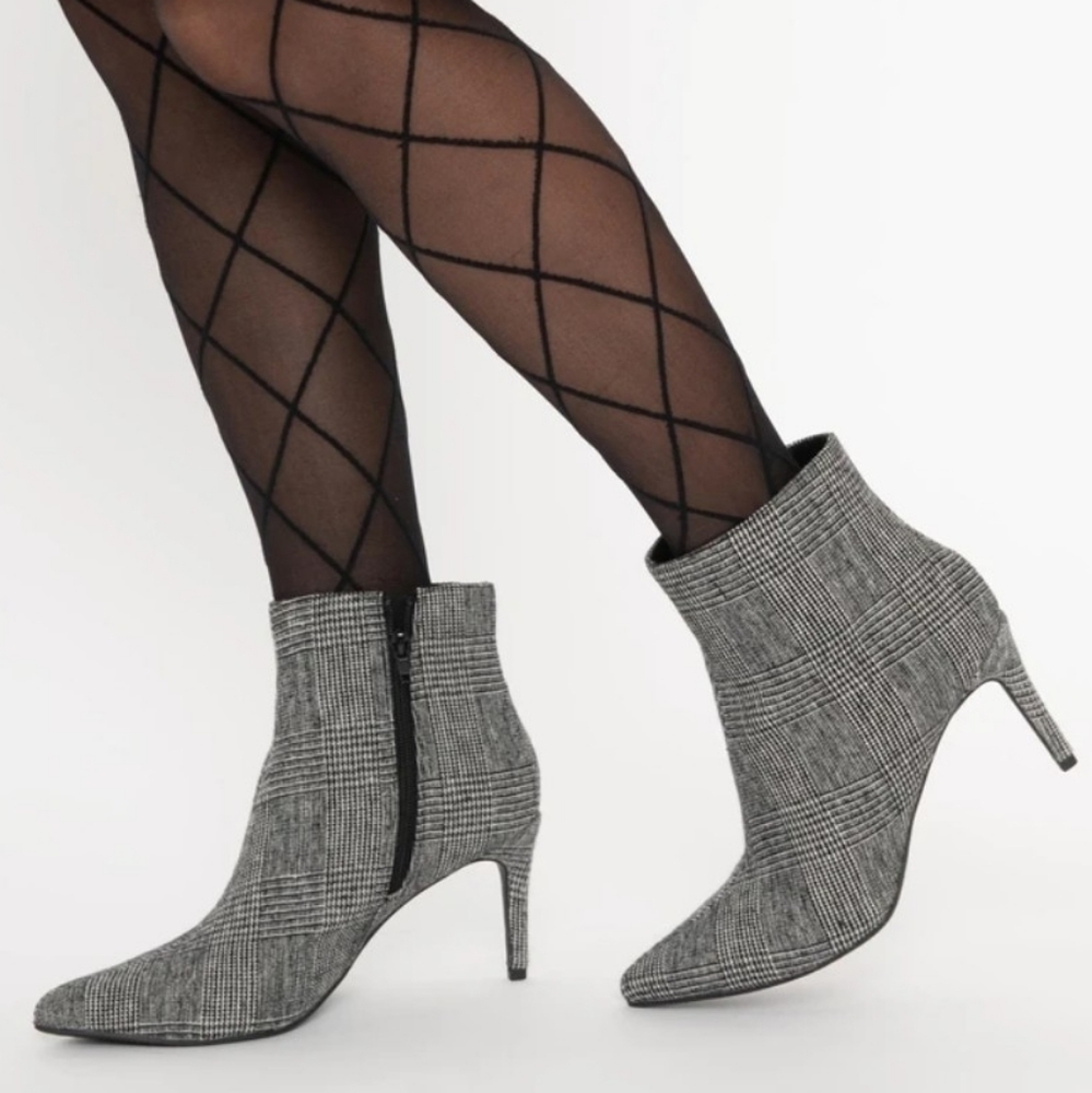Plaid booties